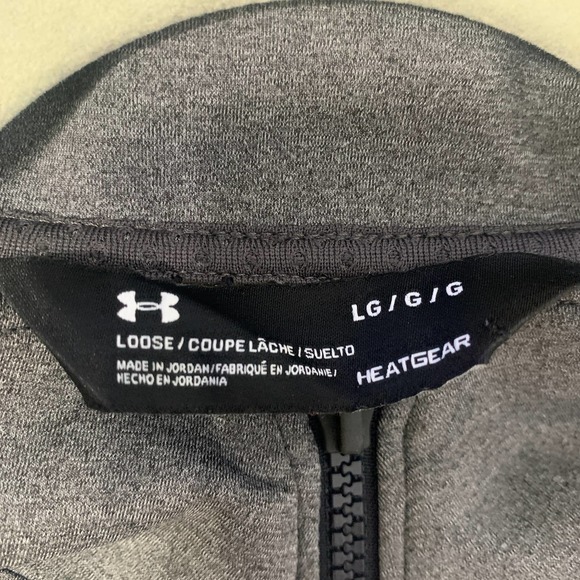 Under Armour Womens Jacket Size Large Gray Fitness Workout Track HeatGear‎ - Picture 9 of 11